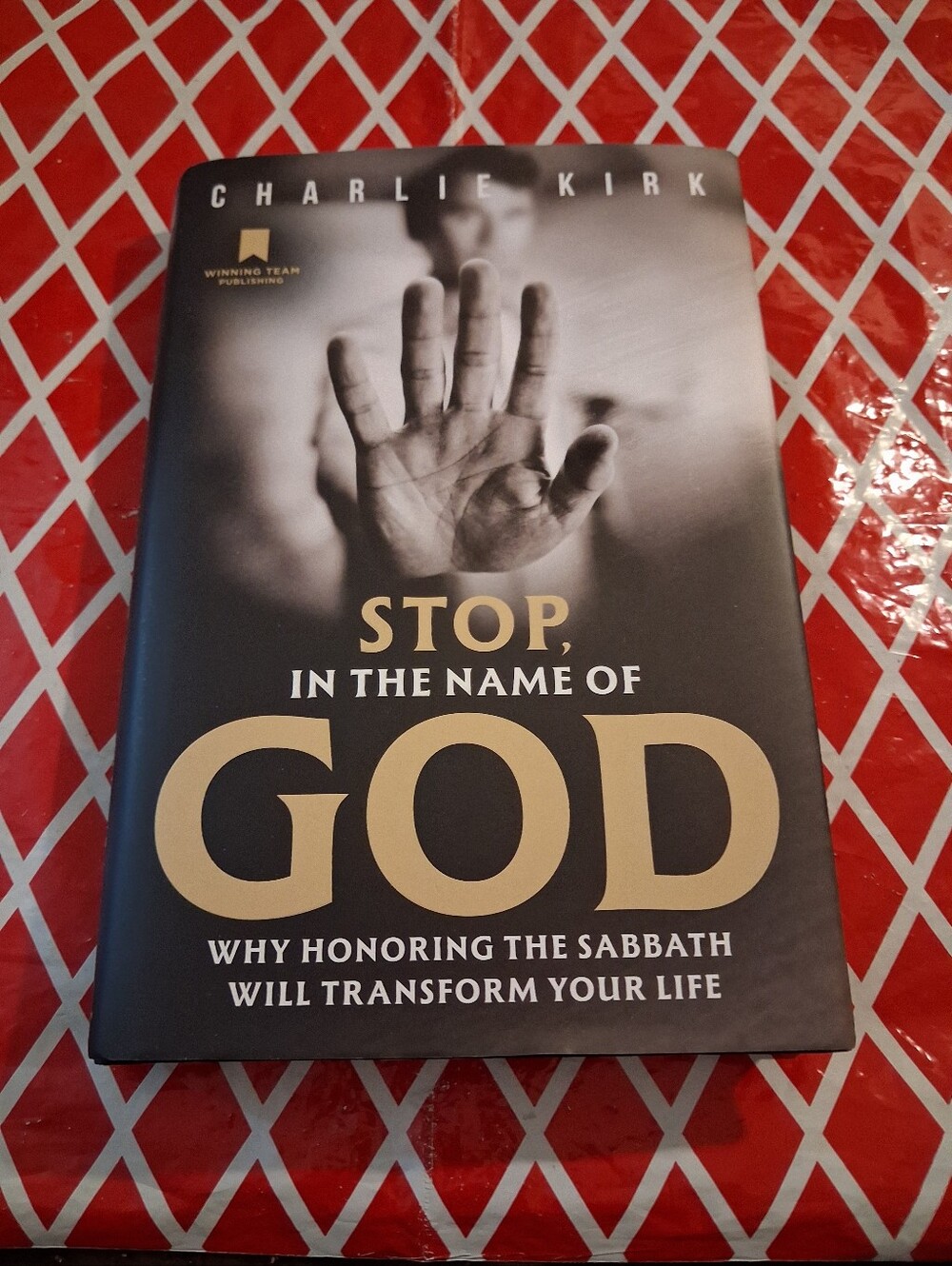 Charlie Kirk book "Stop, in the name of God" hardcover book. Very good shape =0